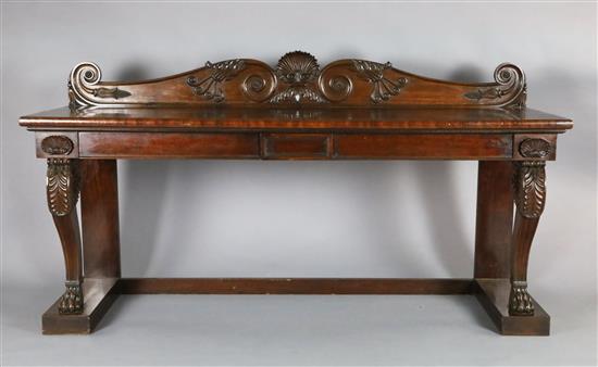A Regency mahogany serving table, W.7ft 4in. D.2ft 3in. H.4ft